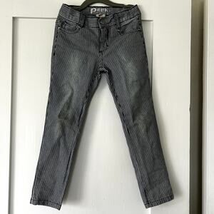Kids Peek Dungarees railroad skinny jeans
